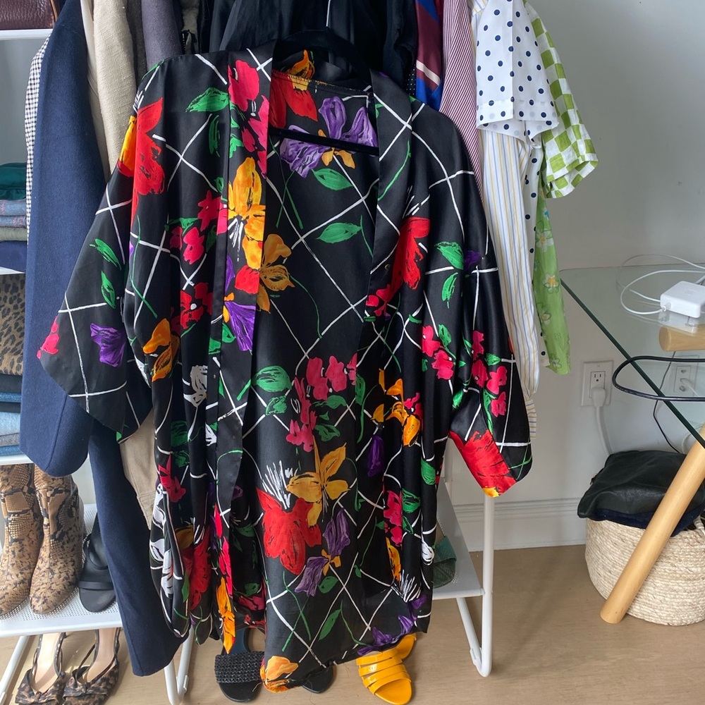 Vintage floral robe / coverup / dress